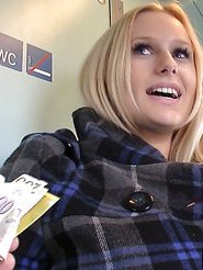 I see this very sexy blonde woman waiting for the train, and under her jacket I can see her boobs are very big! She was unsure about showing me them, and finally we make a deal! A lot of money but worth it, she was such a beauty. What boobs!